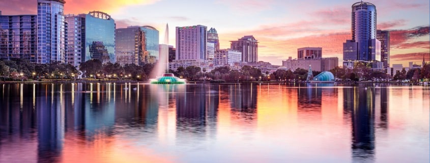 vue au coucher du soleil de Orlando